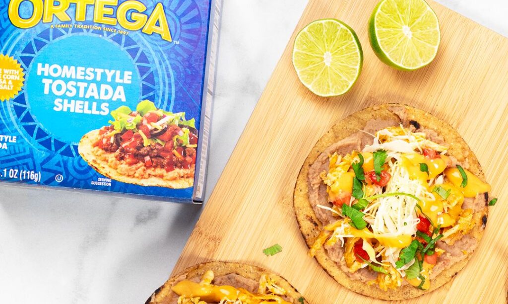 Ortega Cheesy Chicken Tostada