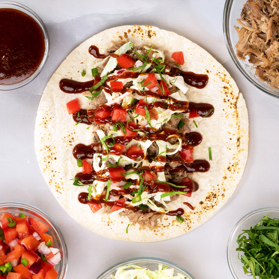 BBQ Pork Carnitas Tacos