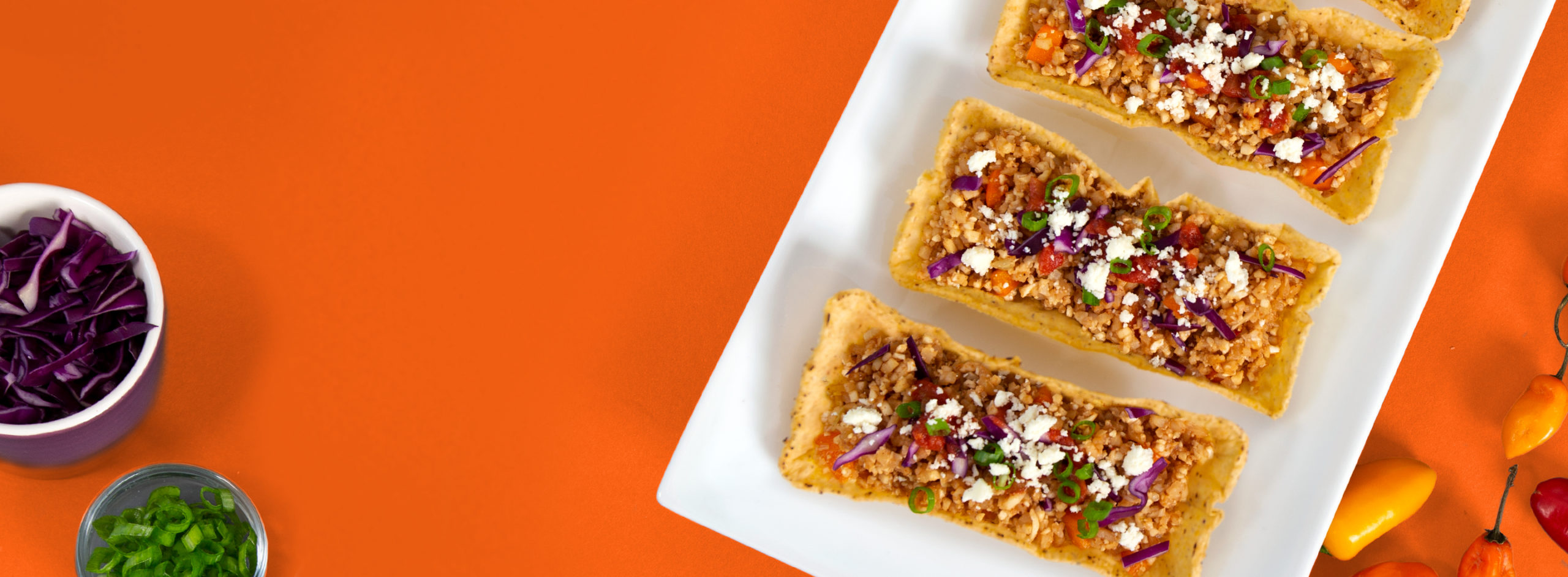 Riced Cauliflower Fiesta Flats