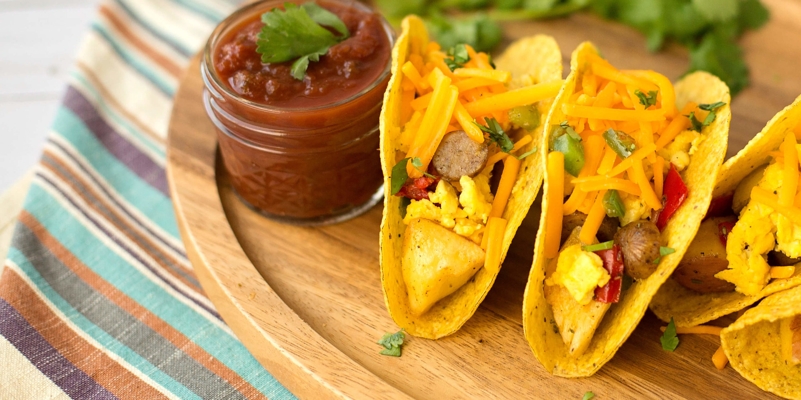 Hashbrown Sausage Breakfast Tacos