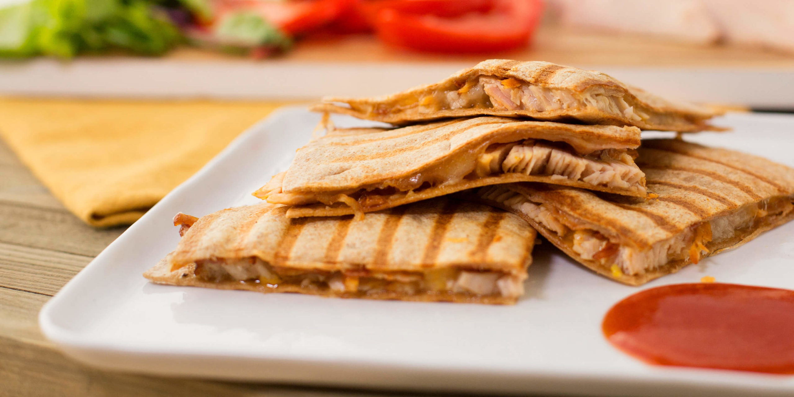 Turkey Club Quesadillas