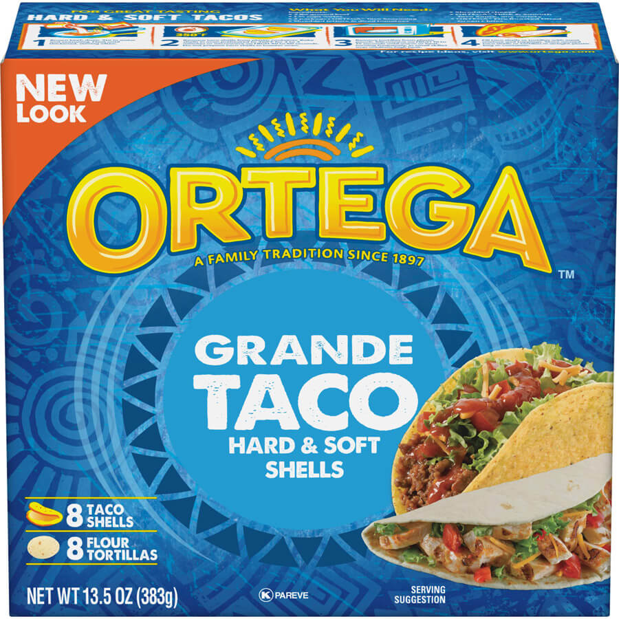 trabajo Mejor Ninguna Grande Hard & Soft Taco Shells - Ortega®