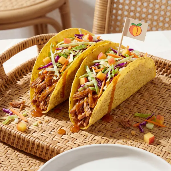 Peach BBQ Pork Taco