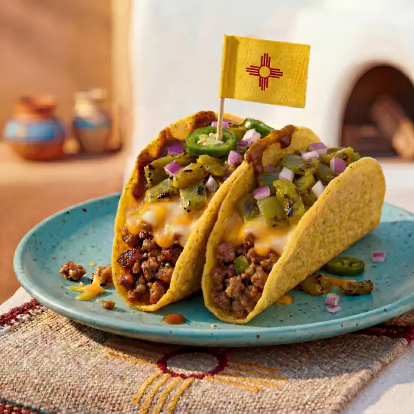 Green Chile Cheeseburger Taco