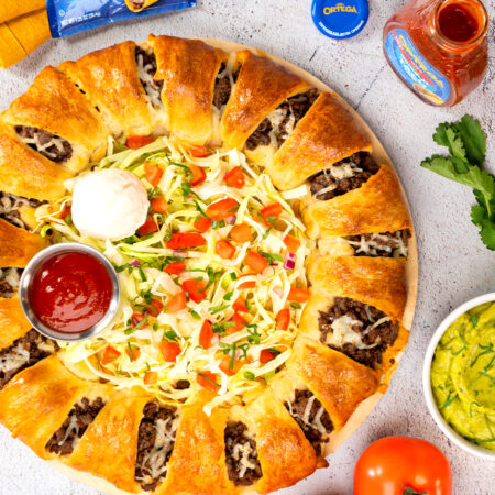 Image of Crescent Roll Taco Ring  Recipe