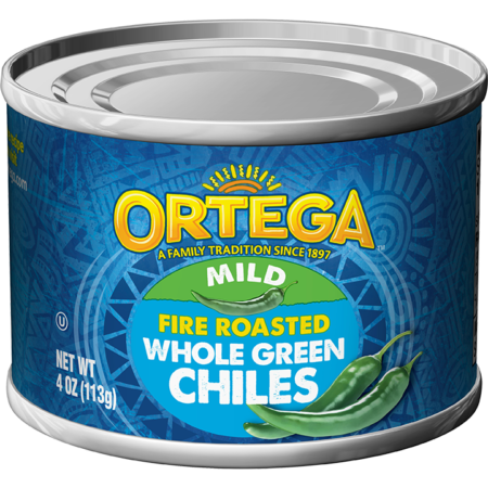 Ortega Fire-Roasted Mild Whole Green Chiles for delicious Mexican meals made easy!